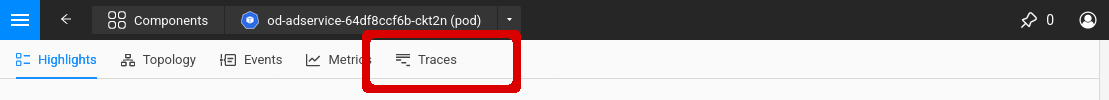 Pod Menu Traces